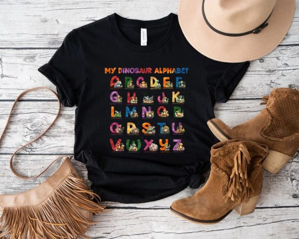 My Dinosaur Alphabet Shirt,Animals Alphabet T-Shirt,Alphabet Shirt for Teachers,ABC Shirt,Back to School Tee