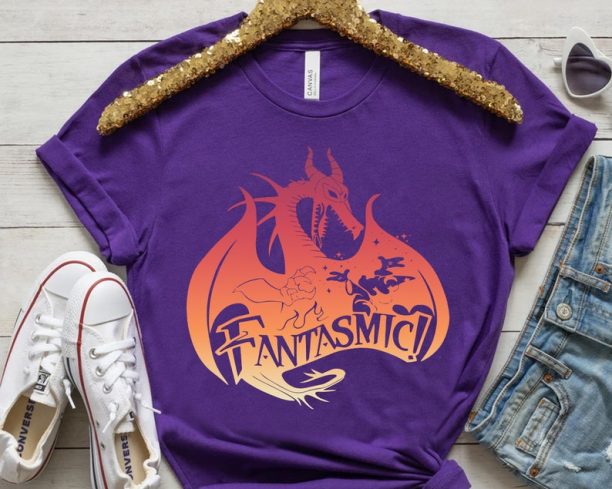 Fantasmic Maleficent Dragon And Sorcerer Mickey Shirt, Disney Fantasia Tee, WDW Magic Kingdom Disneyland