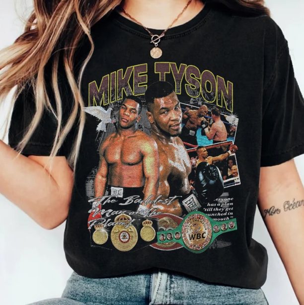 Vintage Style Mike Tyson Shirt, Classic 90s Retro, unisex shirt, graphic tee