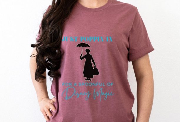 Mary Poppins Disney Magic Just Poppin In Shirt Mary Poppins Shirt, Disney Shirts For Women, Mary Poppins Shirt