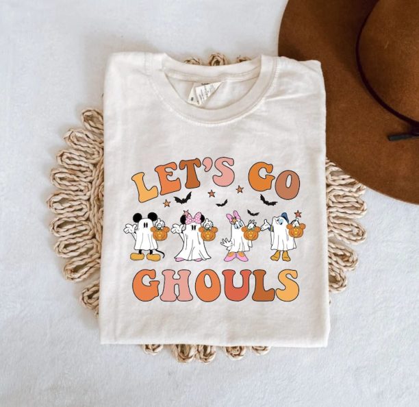 Let's Go Ghouls Mouse and Friends Comfort Colors® Shirt, Disney Boo Halloween Shirt, Pumpkin Mickey, Disney Spooky Shirt Halloween Party Tee