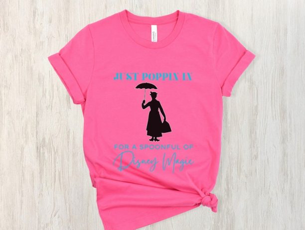 Mary Poppins Disney Magic Just Poppin In Shirt Mary Poppins Shirt, Disney Shirts For Women, Mary Poppins Shirt