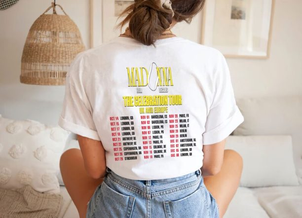 Madonna Music Tour 2023 T-shirt, Four Decades Celebration Tour 2023