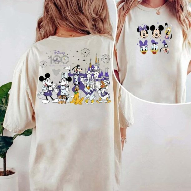 Disney 100 years of wonders shirt, Mickey & friends 100th anniversary T-shirt sweatshirt, Disney world Disneyland shir