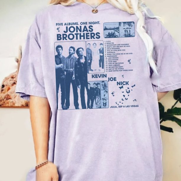 Vintage Jonas Brothers Shirt, Jonas Brothers full album Shirt, Jonas Brothers Tour Shirt, Five Albums One Night Tour Shirt