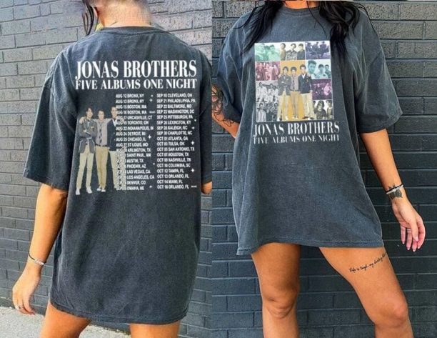 Five Albums One Night Tour Shirt, Jonas Brothers concert shirt, Joe Jonas Homage Shirt