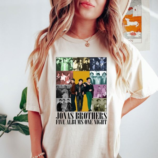 Jonas Brothers Shirt, Retro Jonas Brothers The Eras Tour Shirt, Jonas Brother Merch, Joe Jonas Homage Shirt, Five Albums One Night Tour Tee