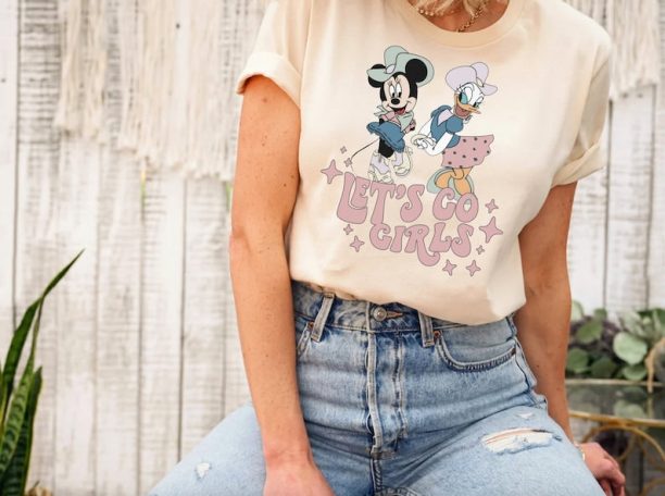 Let's Go Girls Minnie Daisy Western Country Music Rodeo Southern Retro Long Live Cowboy Disneyland Shirt