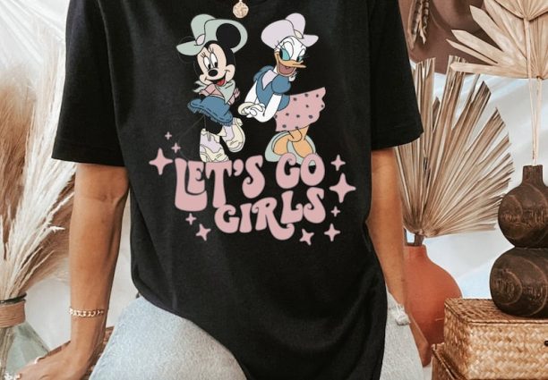 Let's Go Girls Minnie Daisy Western Country Music Rodeo Southern Retro Long Live Cowboy Disneyland Shirt