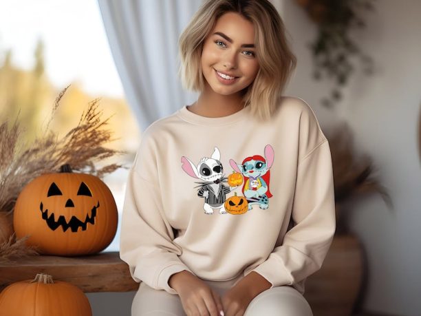 Cute Halloween Sweater, Disney Halloween Sweat, Stitch Halloween Sweater, Disney Stitch Shirt, Trick Or Treat Shirt, Spooky Disney Shirt