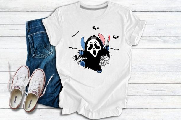 Disney Halloween Shirt,Scary Stitch Shirt, Funny Stitch Shirt, Halloween Costume, Disney Trip Shirt, Disney Vacation, Halloween Women's Tee