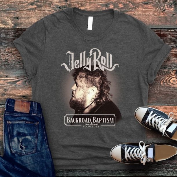 Jelly Roll 2023 Tour Shirt, Jelly Roll Backroad Baptism 2023 Tour Shirt, Jelly Roll Concert 2023 Gift For Fan, Music 2023 Tour Shirt