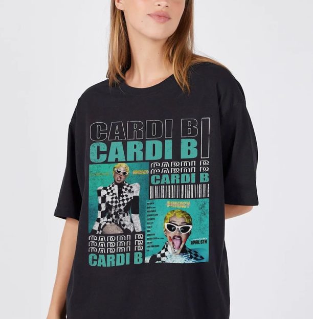 Cardi B Retro Bootleg Rap Vintage Shirt, Cardi B Invasion of Privacy 90s t shirt, Cardi B Throws Microphone Funny Shirt