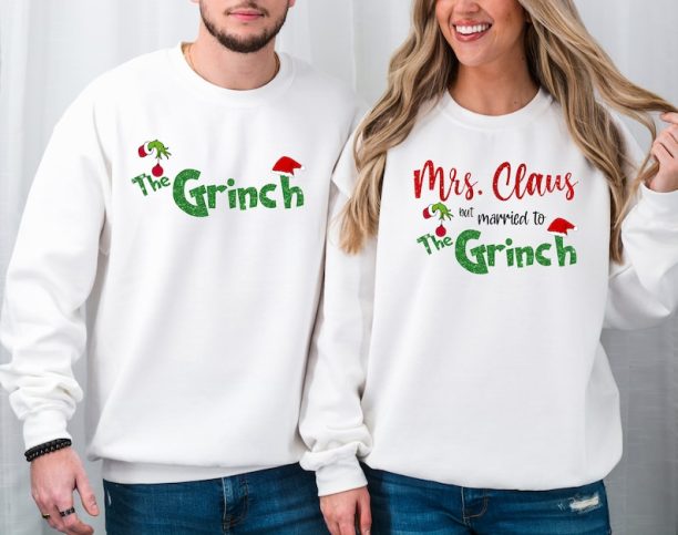 Mrs Claus but married to the Grinch Sweatshirt, The Grinch , Funny Christmas