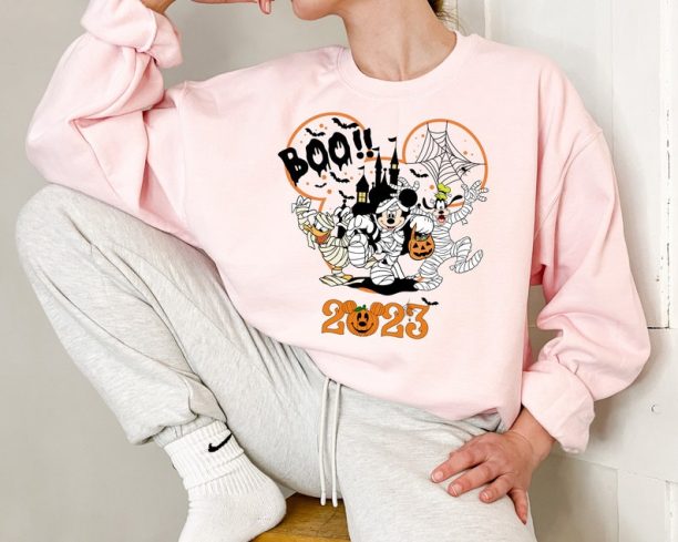 Disney Halloween 2023 Sweatshirt, Disney Halloween Matching Hoodie, Disney Family Shirt, Mickey Minnie and Friends Shirt