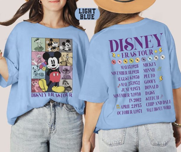 Mickey And Friends Eras Tour Shirt,Vintage Disney Mickey And Friends Shirt, Disneyland Concert Mucsic Shirt