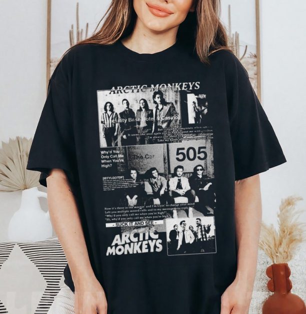 Vintage AM North American Tour Shirt, Arctic Monkeys Tour 2023 Tshirt, Arctic Monkeys Band T-shirt Sweatshirt