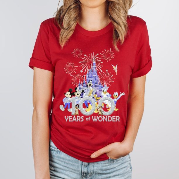 Mickey and Friends Disney 100 Years Of Wonder Shirt, Walt Disney T-shirt, Disneyland 2023 Trip 100th Anniversary