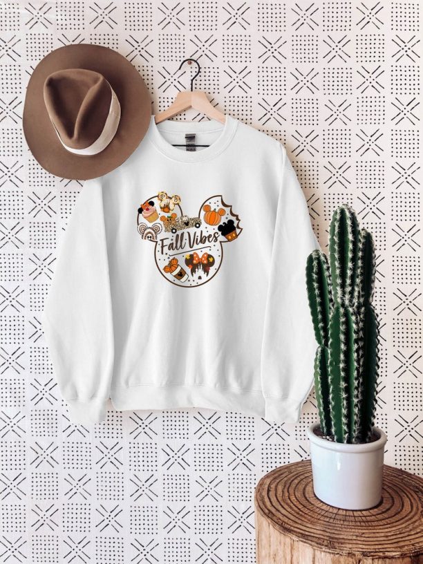 Disney Fall Vibes Sweatshirt, Mickey Minnie Fall Sweater, Disney Thanksgiving Sweatshirt, Disney Fall Sweater