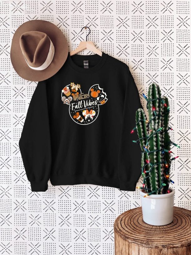 Disney Fall Vibes Sweatshirt, Mickey Minnie Fall Sweater, Disney Thanksgiving Sweatshirt, Disney Fall Sweater