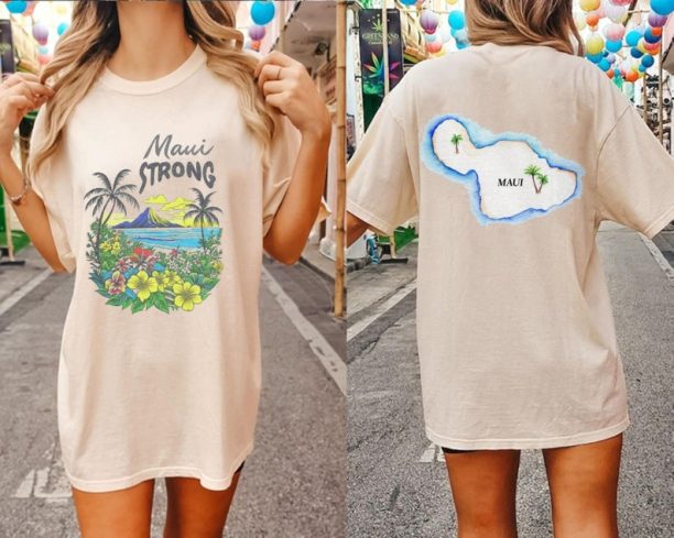 Maui Strong Shirt Maui Wildfire Relief Pray for Maui Fire Support Lahaina Fire Relief Hawaii T-Shirt