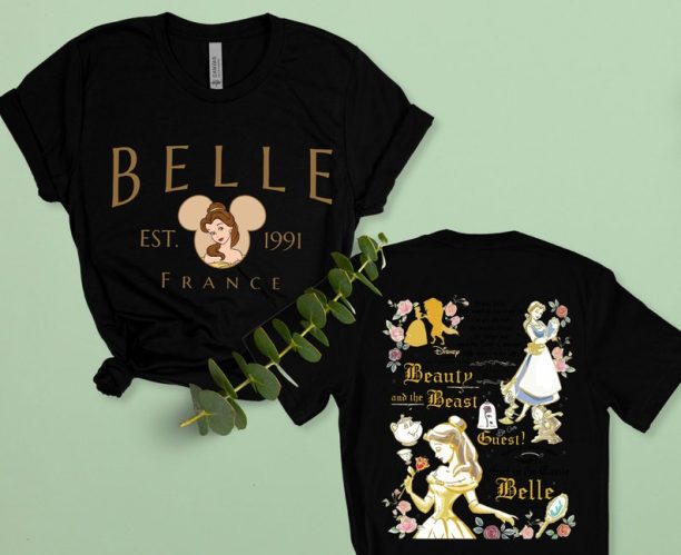 Disney Shirt, Retro Disney Princess Shirt, Disney Comfort Colors Shirt, Beauty And The Beast Shirt