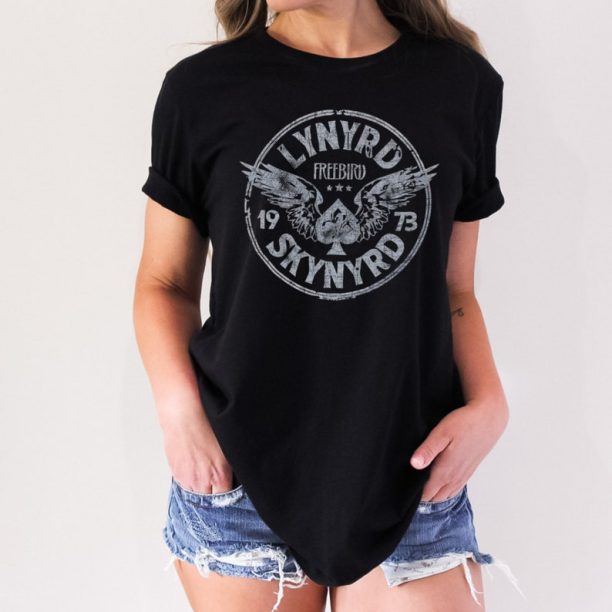 Lynyrd Skynyrd T Shirt Tee Tshirt Shirt FREE BIRD Rock Vintage Aesthetic Distressed T-shirt Band Tee 1973