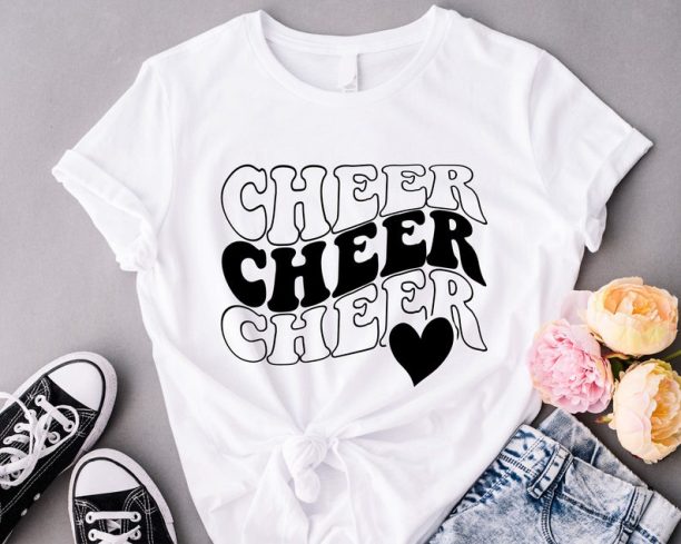 Cheer Shirt, Cheerleading Shirt, Sport Team Support Shirt, Unisex Cheerleader T shirt, Cheer Mom T-Shirt, Cheer Gift For Girls, Spirit Tees