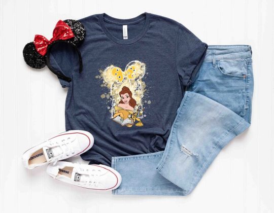 Disney Princess Belle Shirt, Belle Disney Castle Shirt, Princess Belle Shirt, Beauty and Beast Shirt, Disneyland Shirt, Disney Trip T-Shirts