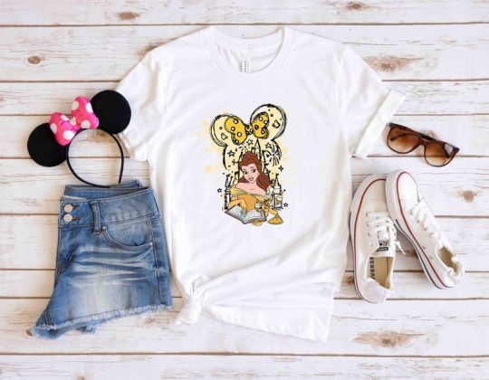 Disney Princess Belle Shirt, Belle Disney Castle Shirt, Princess Belle Shirt, Beauty and Beast Shirt, Disneyland Shirt, Disney Trip T-Shirts