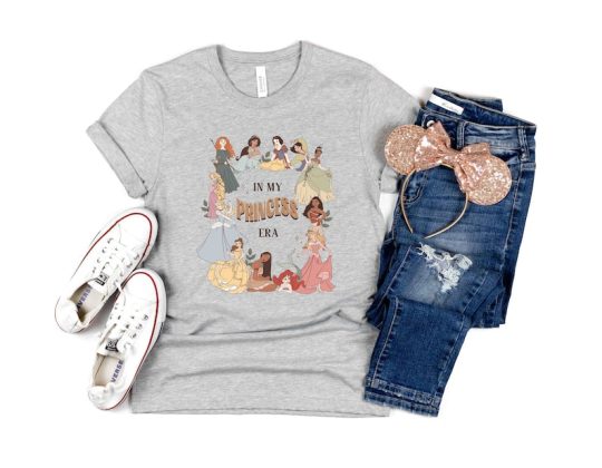 In My Princess Era Disney Princess Shirt, Retro Disney Princess Shirt, Disney Girls Trip, Princess Shirt, Disneyland Tee