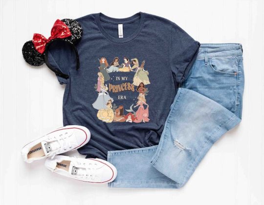 In My Princess Era Disney Princess Shirt, Retro Disney Princess Shirt, Disney Girls Trip, Princess Shirt, Disneyland Tee