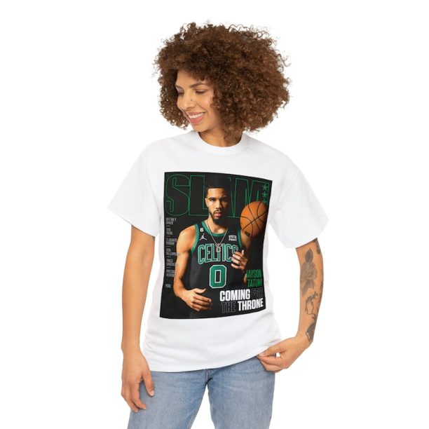 Slam Cover Tee Shirt Boston Celtics Jayson Tatum Coming for the Throne