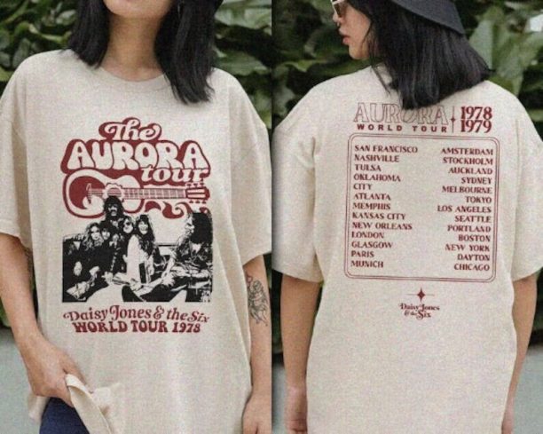 Journey band shirt freedom tour, Journey anniversary, Daisy jones merch, book merch, merch Aurora tour shirt