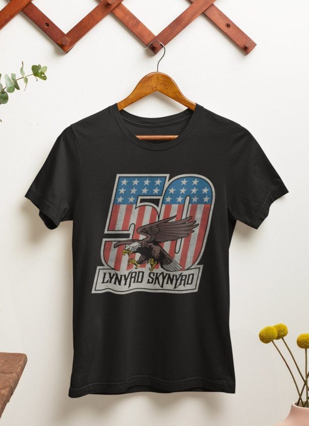 Lynyrd Skynyrd T-Shirt, 50 Years Special, American Eagle, Sweet Home Alabama, Lynyrd Skynyrd Merch, Unisex Cotton Tee