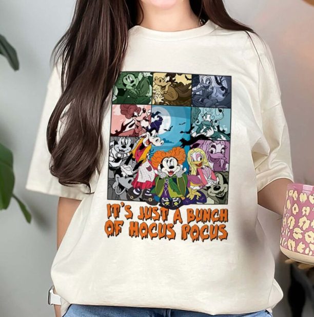 Halloween Hocus Pocus Shirt, It's Just A Bunch Of Hocus Pocus, Mickey And Friends, Disney Sanderson Sister Shirt