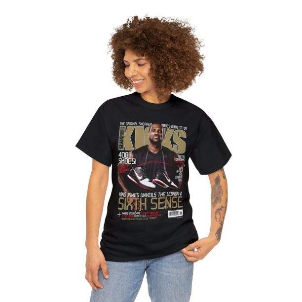 LeBron James Cleveland Cavaliers NBA Slam Kicks Cover Tee Shirt