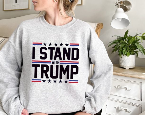 I Stand With Trump Shirt, Free Trump Shirt, Trump 2024 Shirt, Pro America Shirt, Republican Shirt, President Trump Shirt