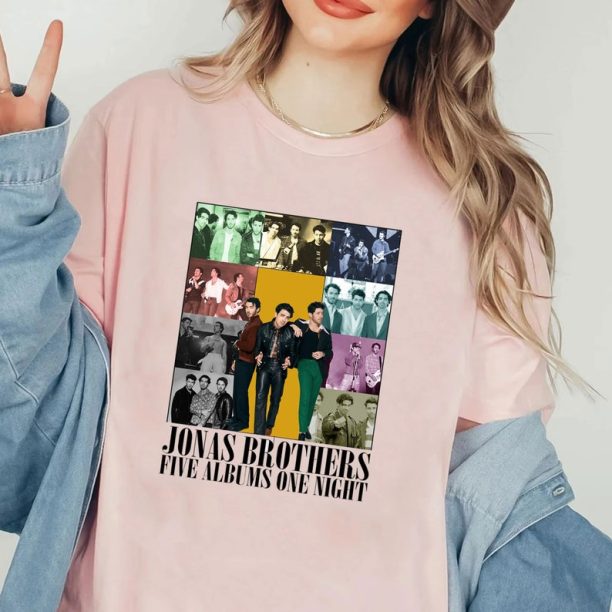 Jonas Brothers Shirt, Retro Jonas Brothers The Eras Tour Shirt, Jonas Brother Merch, Joe Jonas Homage Shirt, Five Albums One Night Tour Tee