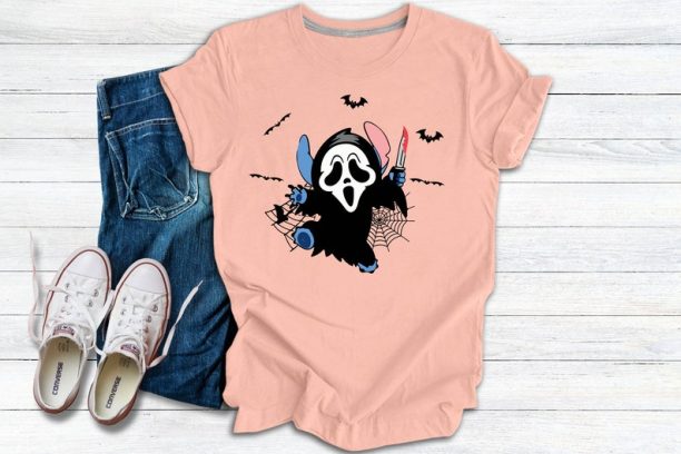 Disney Halloween Shirt,Scary Stitch Shirt, Funny Stitch Shirt, Halloween Costume, Disney Trip Shirt, Disney Vacation, Halloween Women's Tee