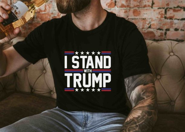 I stand with Donald Trump Police Mugshot Photo T-shirt Not Guilty 45-47