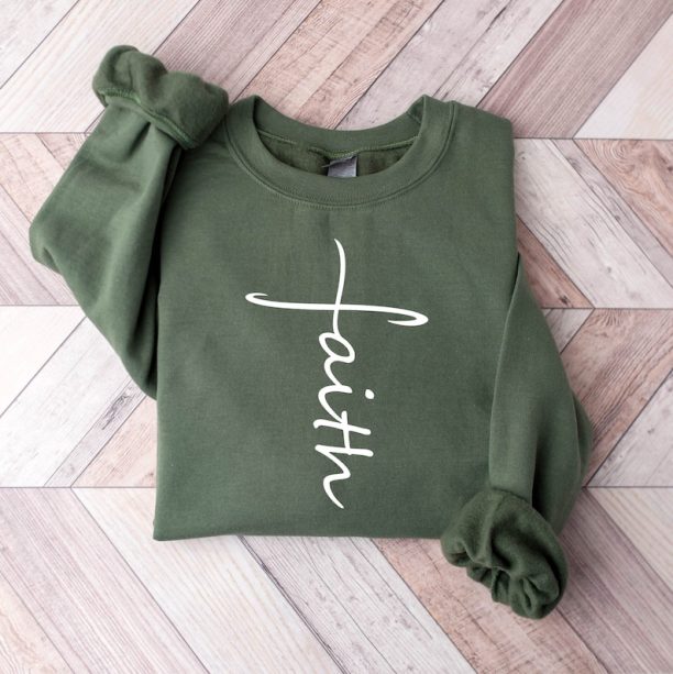 Faith Sweatshirt, Faith Cross Shirt, Christian Gift, Faith Gift, Christian Shirt, Love and Grace Shirt, Believe Shirt