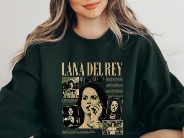 Lana Del Rey Sweatshirt | Vintage Style Unisex Lana Del Rey Crewneck Graphic Oversize Sweatshirt