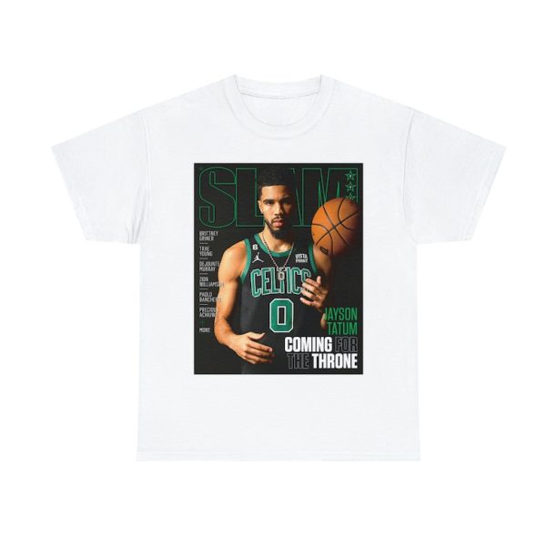 Slam Cover Tee Shirt Boston Celtics Jayson Tatum Coming for the Throne