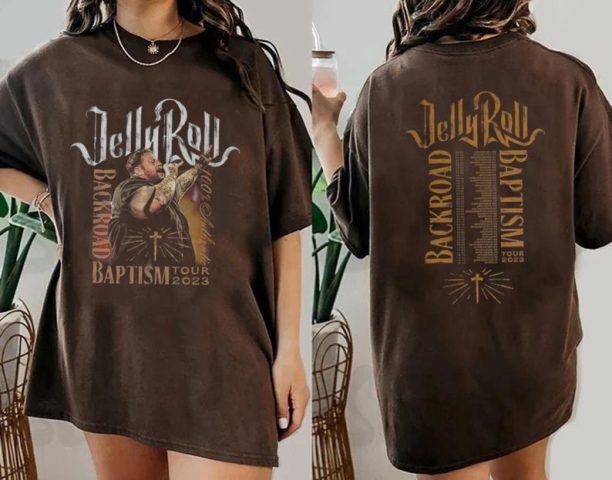 Jelly Roll Backroad Baptism T-Shirt, Jelly Roll Shirt, Even Savage Bitches Go To Heaven Shirt, Rock Tour Shirt, Country Music Shirt