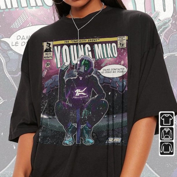 Young Miko Comic Shirt, 90S Vintage Merch Book Art Trap Kitty Album Trap Kitty World Tour 2023 Graphic Tee Gift For Fan