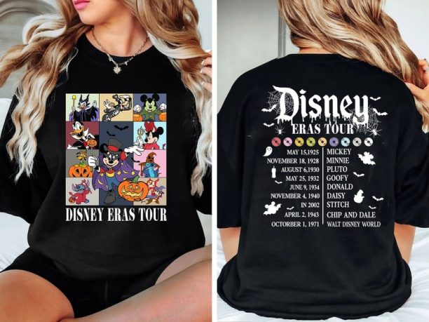 Halloween The Eras Tour 2-Sided Shirt, Disney Halloween Shirt, Mickey and Friends Halloween Gift, Spooky Season