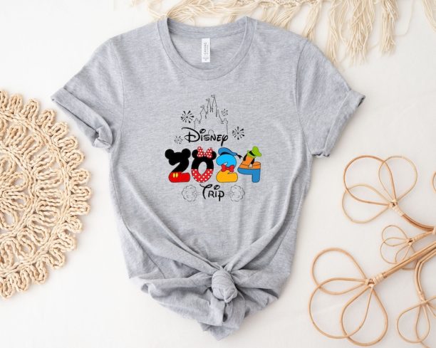 Disney 2024 Trip Shirt, Mickey And Friends Shirt, Disneyland Family Trip 2024 Shirt, Disney Family Vacation Shirt