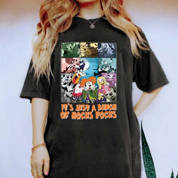 Halloween Hocus Pocus Shirt, It's Just A Bunch Of Hocus Pocus, Mickey And Friends, Disney Sanderson Sister Shirt