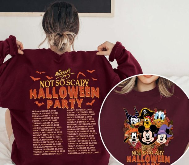 Disney Halloween Party 2023 Sweatshirt, Mickey's Not So Scary, Disney Halloween Sweatshirt